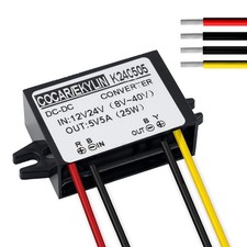 DC 12v 24v to 5v Step Down Converter Regulator 5A 25W Power Adapter Reducer f...