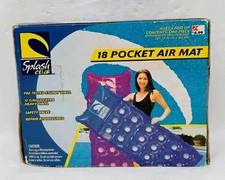 Vintage K-Mart Splash Club 18 Pocket Air Purple Mat 28x72-New Old Stock