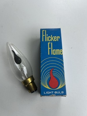 NOS Vintage Lyria Flicker Flame FN-107 B15 250V Kerzeneffekt Glühbirne verpackt