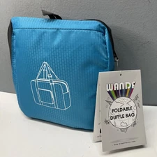 Wandf Foldable Collapsible Duffle Bag 20” With Straps Blue Brand New With Tags ￼