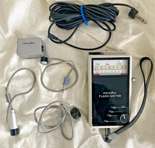 Vintage Minolta Flash Meter Light Meter With Accessories