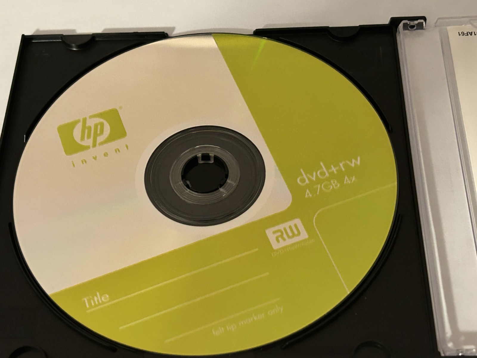 Lot of 4 HP DVD+RW 4.7GB 4xspeed Recordable media discs - Open not used