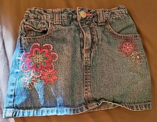 GIRLS CIRCO ADJUSTABLE WAIST DENIM JEANS SKORTS / SKIRT SIZE Small