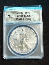 2018 W AMERICAN SILVER EAGLE ANACS SP70 234