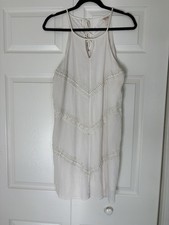 Mossimo Supply Co Women Size Large White Strapless Lace Fit & Flare Lined Dress