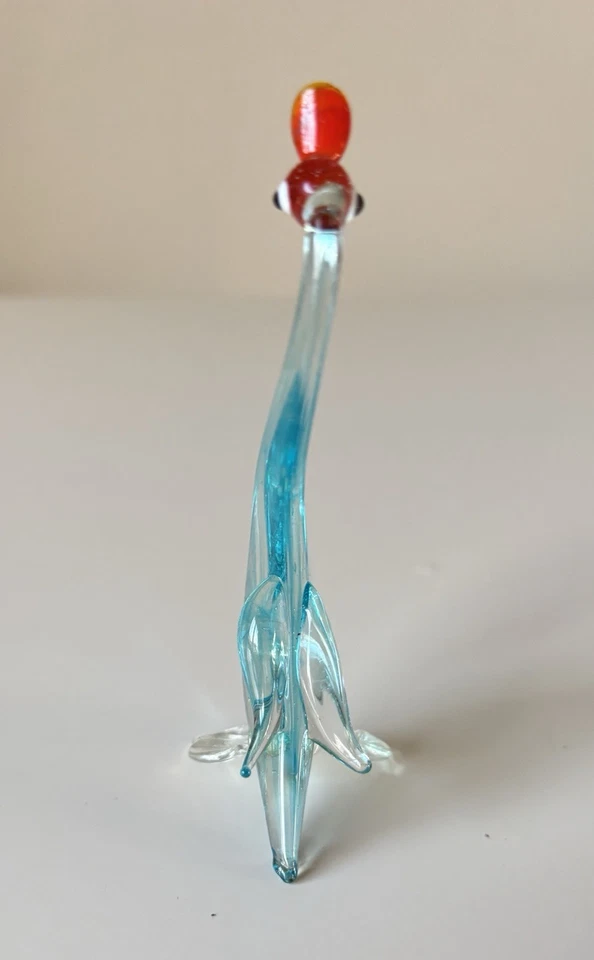 Vintage Blue Swan Blown Glass Figurine, Manganese & Cadmium  UV Reactive Glow - Image 4 of 4