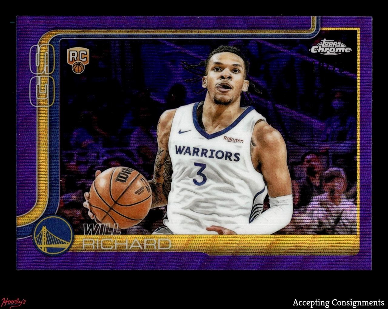 2025-26 Topps Chrome Purple Wave Refractors #287 Will Richard RC Rookie 18/75