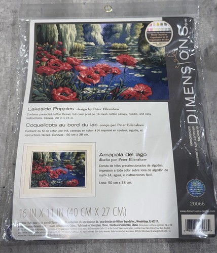 Dimensions "LAKESIDE POPPIES" Needlepoint Kit #20066 - NEU