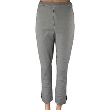 Urban Outfitters Black Houndstooth High Rise Flare Slit Trousers Pants Size 10