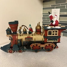 New Bright Holiday Express LOCOMOTIVE ENGINE 384 387 train Santa's Fe VIDEO