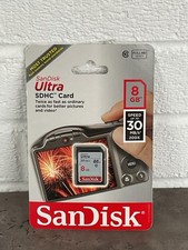 SanDisk Ultra 8GB, Class 10 10MB/s - SDHC Card - SDSDU-008G-A46