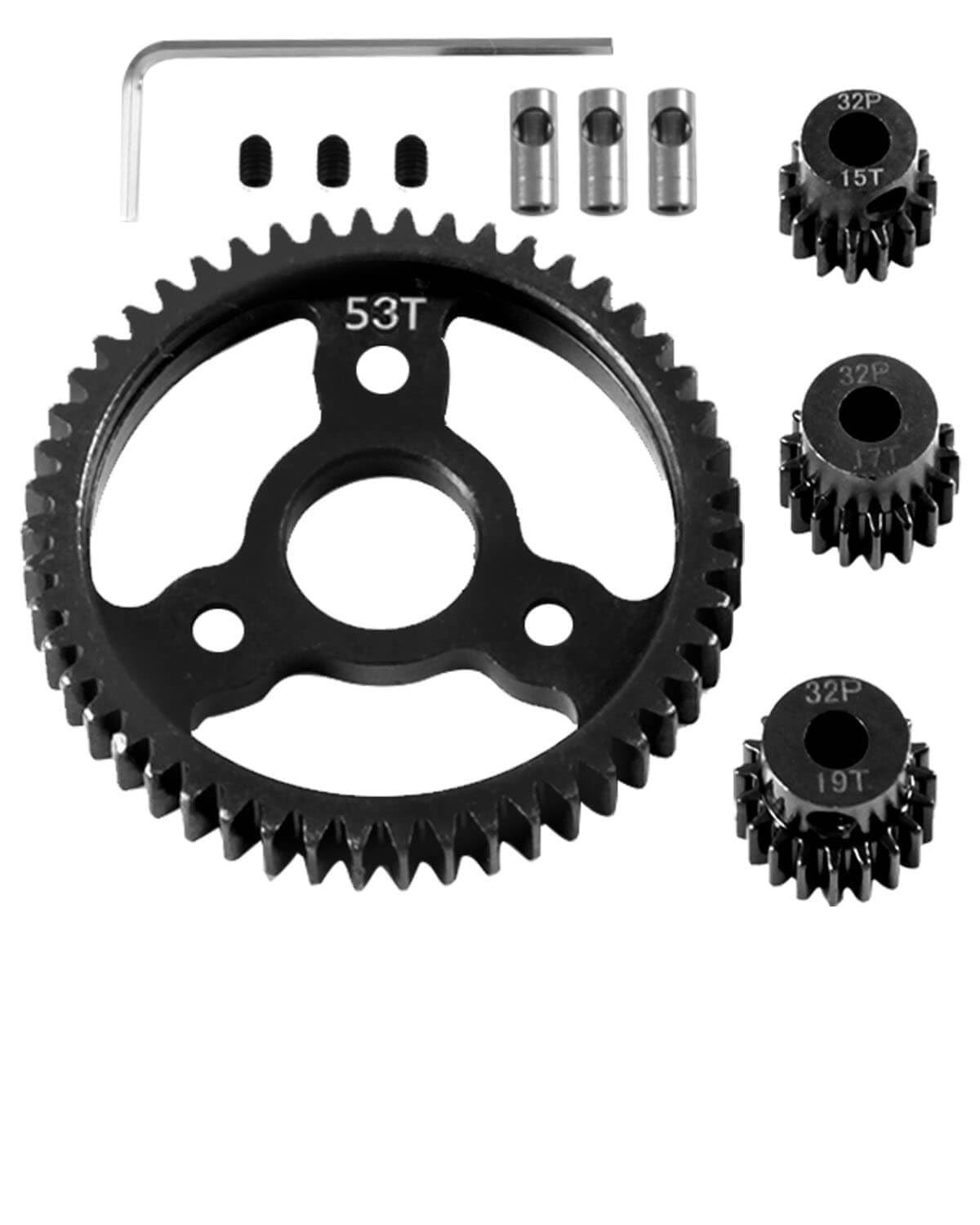 RCMYou 53T Spur Gear 0.8h(32-Pitch)#45 Steel Transmission Gears Spur Gear wit...