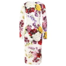 Dolce & Gabbana Spring 2019 Floral Bouquet Print Sheath Dress £1950 NWT IT40/UK8