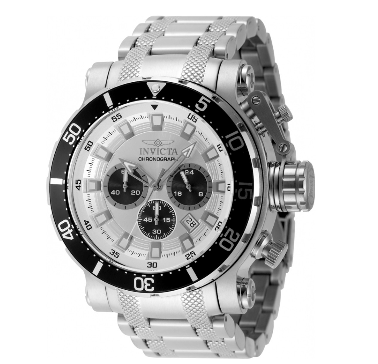 Invicta Coalition Forces Panda Dial Men's 52mm Quartz Silver Chrono Watch 49223