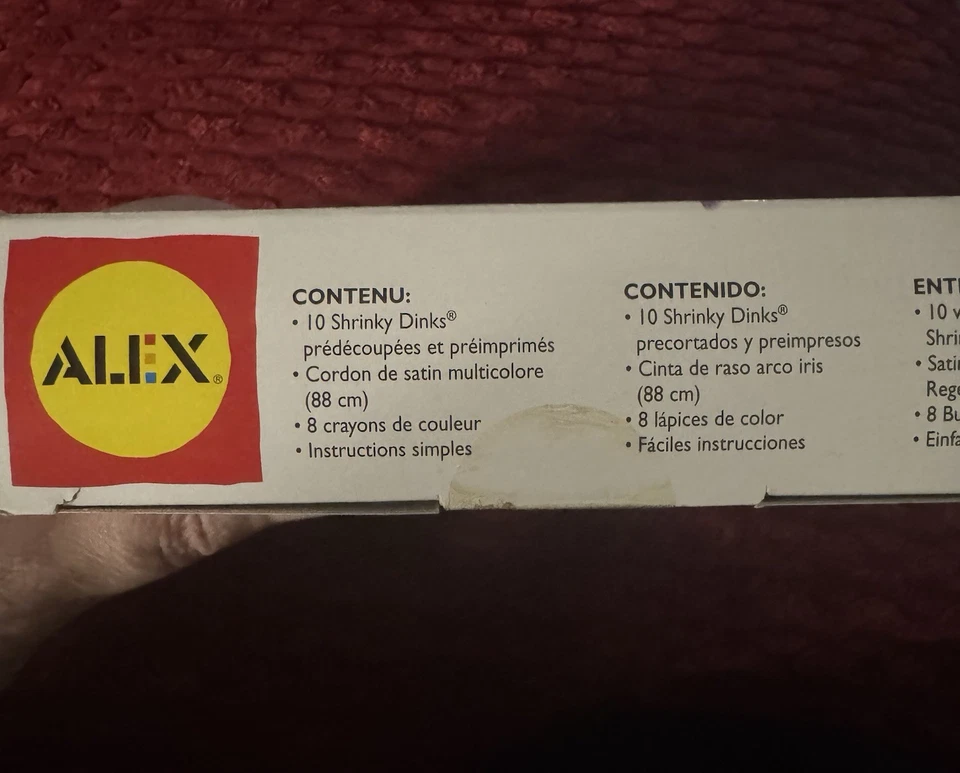 Alex Shrinky Dinks Hágalo Usted Mismo Kit de Joyería 10 Dijes, Nuevo En Caja para 5+ Foto 3 de 4