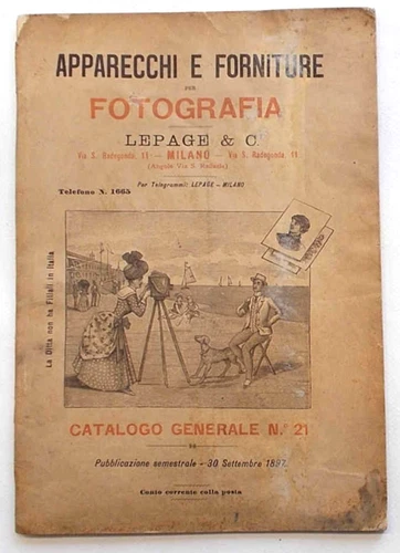 Apparecchi e forniture per fotografia. Lepage & C. Milano. 1897