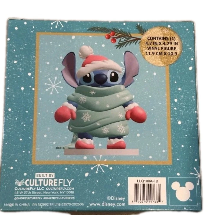 Figura Vinilo Disney Navidad Stitch - Puntada con Coay Hinchado 4.7x4.29". ¡Nuevo! Foto 2 de 2