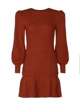 Love, Whit by Whitney Port Rust Sweater Dress Size 0