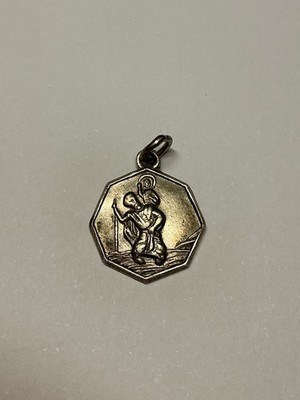 Sterling Silver St. Christopher Pendant 15 X 11mm 1.3g