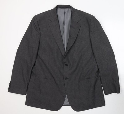 Marks and Spencer Herren Sakko Anzugjacke Grau Polyester Größe M
