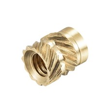 60 PCS M4 x 7mm L x 6mm OD Female Thread Knurled Insert Nut Heat Set Insert Nut