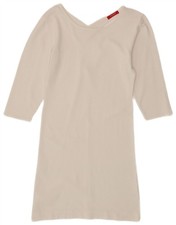 Guess Womens 3/4 Sleeve Bodycon Dress UK 14 Large White GA17