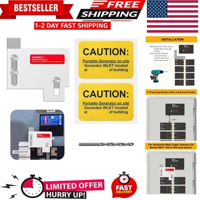 Generator Interlock Kit Compatible with Eaton Cutler Hammer Horizontal Main Only