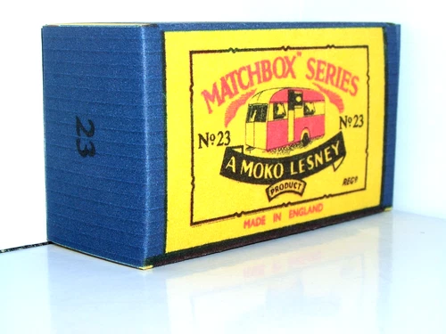 Replica B2 Box for Lesney Matchbox 23a or 23b Berkeley Cavalier Trailer Caravan