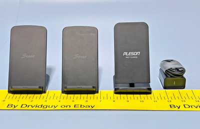 Lot of 3 Wireless Charger Stands; (2) Seneo PA190A and (1) Pleson Fast Charge
