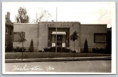 Washington, Missouri - John Post MD Doctor - Post Clinic - Real Photo Postcard U