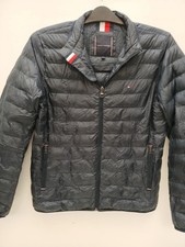 Tommy Hilfiger Navy Blue Full Zip Lightweight Packable Puffer Jacket Size Small
