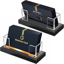 NIUBEE Acrylic Business Card Holder: Clear Plastic Cards 