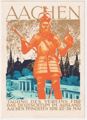 Aachen Pfingsten Künstlerkarte AK Ansichtskarte Postkarte postcard 1931