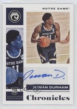 2021-22 Panini Chronicles Draft Picks Rookie Signatures Juwan Durham Auto 0t25