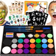 Face Painting Kit for Kids, 24 Colors Water Based Non-Toxic Face Paint with S...