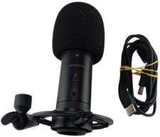 SUDOTACK ST-810 USB Condenser Mic mute button headphone jack with shock mount