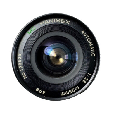 Hanimex Automatic MC 1:2.8 f=28mm Camera Lens Vintage Made In Japan