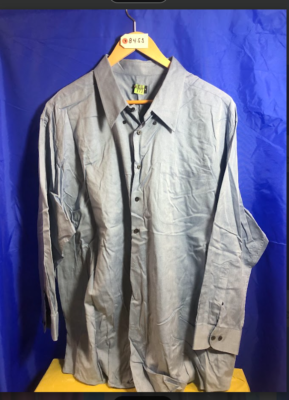 Men's Rochester Blue Long Sleeve Dress Shirt Size 4XL