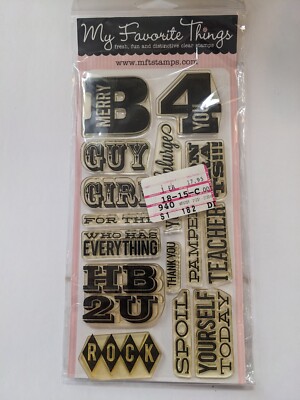 My Favorite Things Gift Card Greetings Stamp Set | eBay