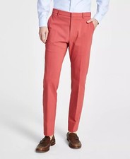 Tommy Hilfiger Men's Modern Fit TH Flex Pants 33 x 32 NWT Red Flat Front Slacks