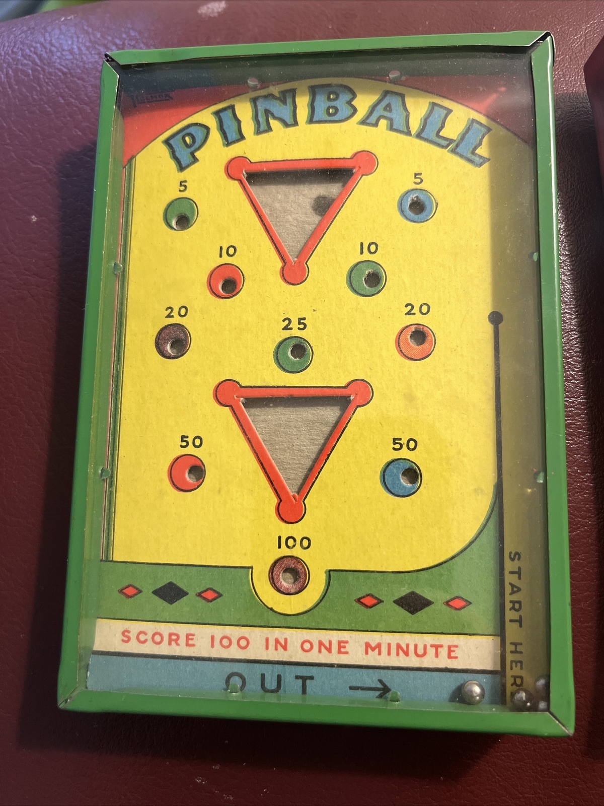 Vintage Hand Held Ball Bearing Game Pinball & Horseshoe Puzzle eBay