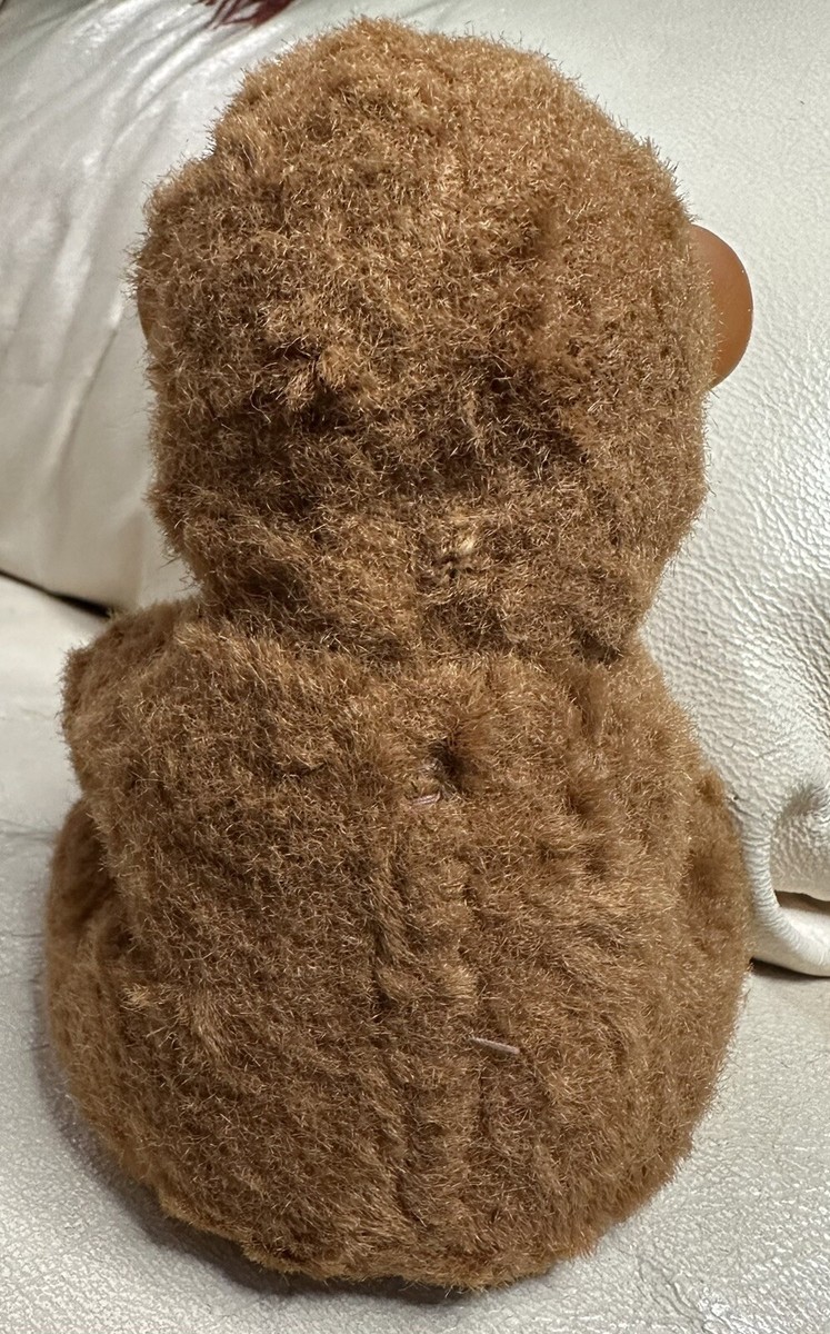 Knickerbocker 1950's VTG 7” Pouting Baby Bear Plush Vinyl Rubber