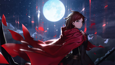 Anime girls moon rwby ruby rose izumi playmat gaming mat