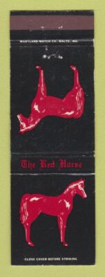 Matchbook Cover - The Red Horse Steak House Hagerstown MD Frederick MD