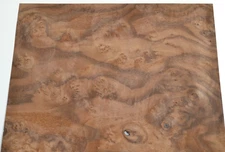 Walnut Burl Raw Wood Veneer Sheet 12 x 16.5 inches 1/42nd thick VOIDS    4671-95