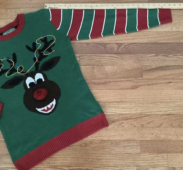 Ugly Christmas Sweater Rudolph The Red Nose Reindeer Size Small (S) Peppermints