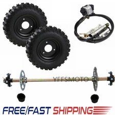 Go Kart Rear Axle Kit 2Pcs Wheel Hub Brake Assembly Fit ATV Mini Quad Buggy US