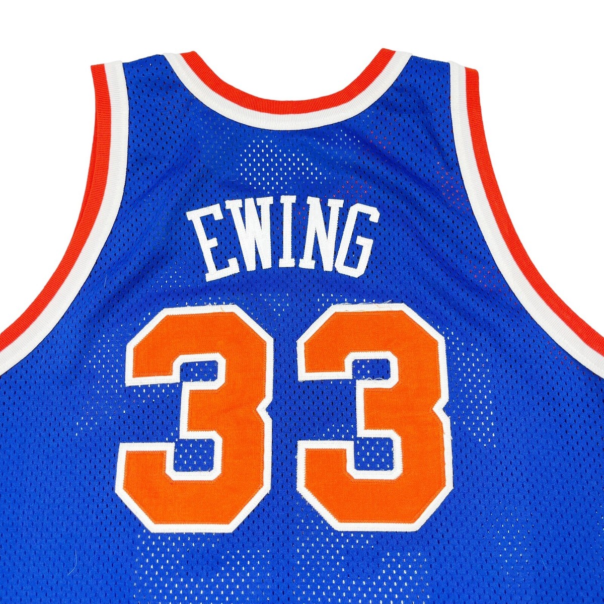 VTG RARE NEW YORK KNICKS #33 EWING AUTHENTIC CHAMPION