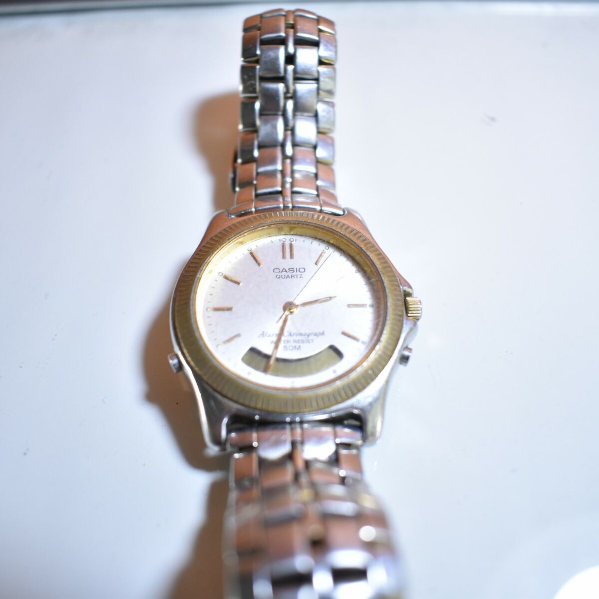 Casio Quartz Watch Alarm Chronograph Water Resist 50M Japan Casio Quartz Watch Alarm Chronograph Water Resist 50M Japan