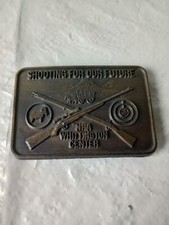 NRA Whittington Center Belt Buckle - Shooting For Our Future - Vintage